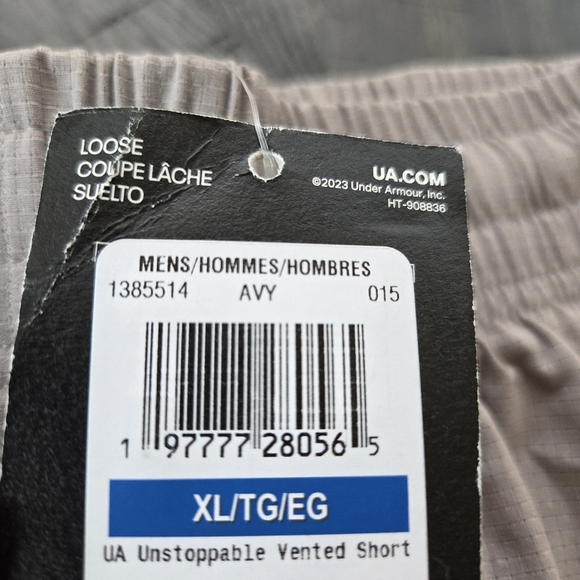 Under Armour Men's Extra Large XL UA Unstoppable Vented Gray Athletic Shorts New - Picture 6 of 11